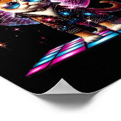 Dancing Cat Disco Ball Kitten Kat Lover Funny Pa Poster (Hoek)