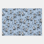 Dancing Cat Pattern Fun Inpakpapier Vel (Voorkant)