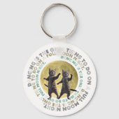 dancing cats-1  sleutelhanger (Voorkant)