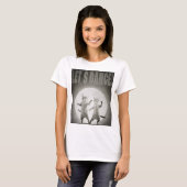 dancing cats-2-BW T-shirt (Voorkant volledig)