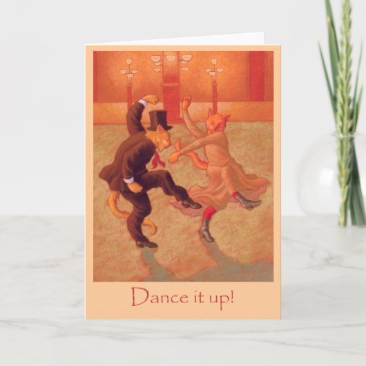 Dancing Cats Verjaardag Kaart (Voorkant)