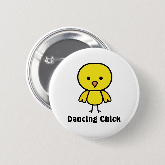 Dancing Chick Ronde Button 5,7 Cm (Voorkant /achterkant)
