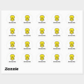 Dancing Chick Ronde Sticker (Vel)