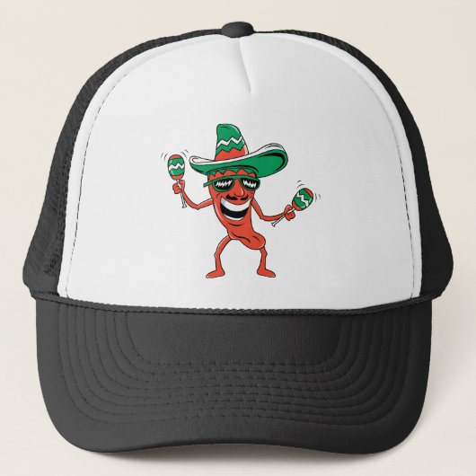 Dancing Chili Pepper Trucker Pet (Voorkant)