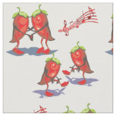 Dancing Chili Peppers Stof (Close Up)