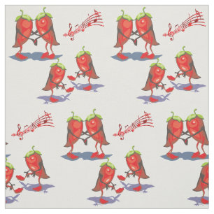 Dancing Chili Peppers Stof