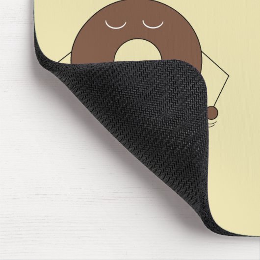 Dancing Chocolate Frosted Donut & Coffee Mok Muismat (Hoek)