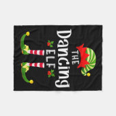 Dancing Christmas Elf Matching Pajama X-mas Party Fleece Deken (Voorkant (Horizontaal))