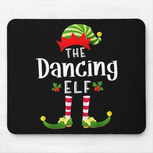 Dancing Christmas Elf Matching Pajama X-mas Party Muismat (Voorkant)