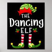 Dancing Christmas Elf Matching Pajama X-mas Party  Poster (Voorkant)