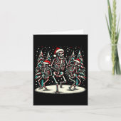 Dancing Christmas Skeletons -  Halloween Co Kaart (Voorkant)