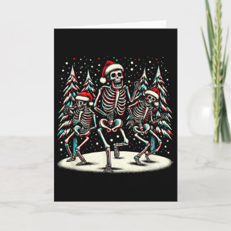 Dancing Christmas Skeletons - Vintage Halloween Co Kaart