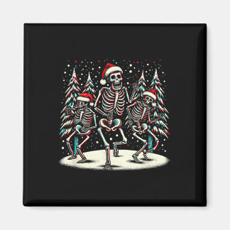 Dancing Christmas Skeletons - Vintage Halloween Co Magneet
