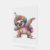 Dancing Clown Dabbing Spooky Halloween luiaards Ov Acryl Bord (Hoek)