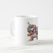 Dancing Clown Dabbing Spooky Halloween luiaards Ov Koffiemok (Voorkant links)