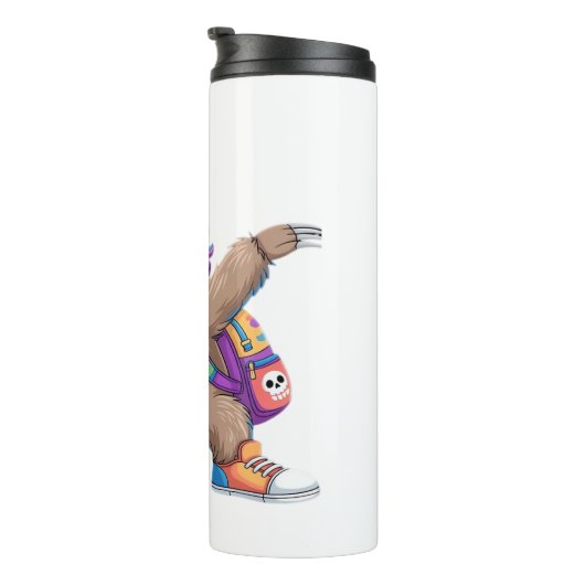 Dancing Clown Dabbing Spooky Halloween luiaards Ov Thermosbeker (Geroteerd rechts)