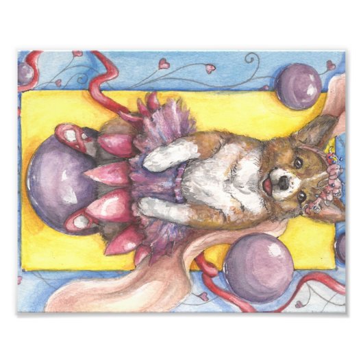 Dancing Corgi Foto Afdruk (Voorkant)