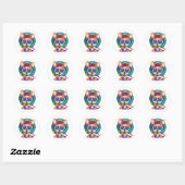 Dancing Corgi Kawaii Cute Ronde Sticker (Vel)