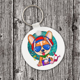 Dancing Corgi Kawaii Cute Sleutelhanger