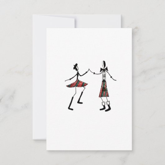 Dancing Couple Flat Card Kaart (Voorkant)