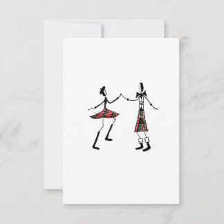 Dancing Couple Flat Card Kaart