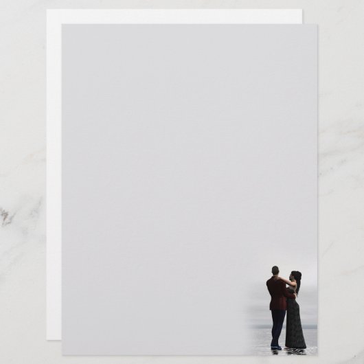Dancing Couple Letterhead Stationery (Voorkant / Achterkant)