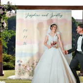 Dancing Couple Personalized Wedding Backdrop Wandkleed