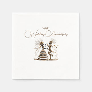Dancing Couple Silhouette servetten