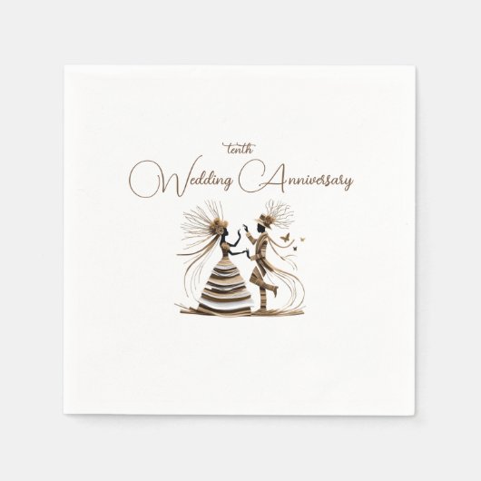 Dancing Couple Silhouette servetten (Voorkant)