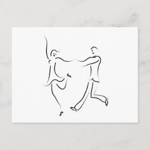 Dancing Couple Sketch Briefkaart
