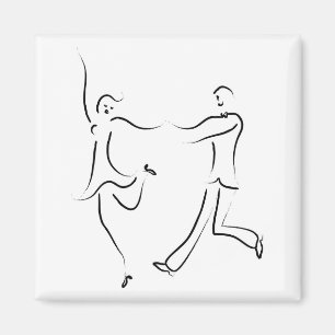 Dancing Couple Sketch Magneet