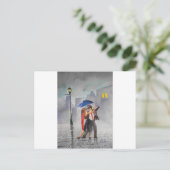 DANCING COUPLE UMBRELLA BRIEFKAART (Staand voorkant)