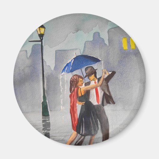 DANCING COUPLE UMBRELLA MAGNEET (Voorkant)
