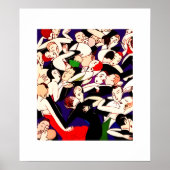 Dancing Couples Vintage Art Deco Poster (Voorkant)