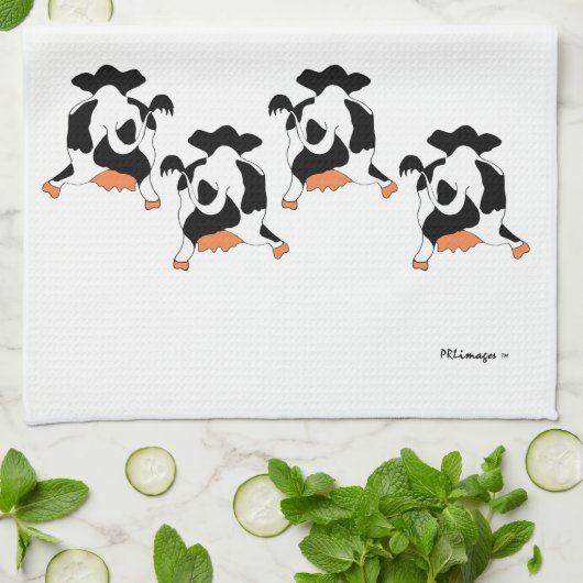 Dancing Cows Kitchen Towel Theedoek (Gevouwen)