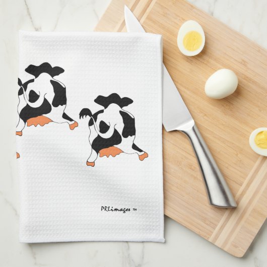 Dancing Cows Kitchen Towel Theedoek (Quarter Fold)