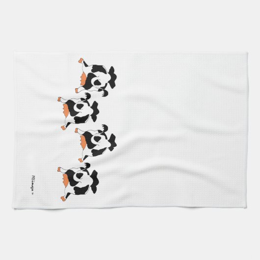 Dancing Cows Kitchen Towel Theedoek (Horizontaal)