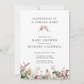 Dancing Cranes Spring Orchids Baby shower Kaart (Voorkant)