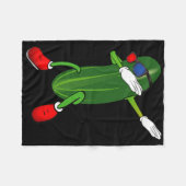 Dancing Cucumber Pickle Lover Schattige Funny Fleece Deken (Voorkant (Horizontaal))