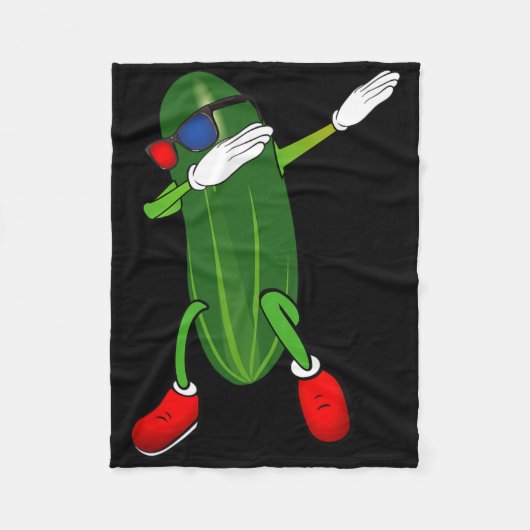 Dancing Cucumber Pickle Lover Schattige Funny Fleece Deken (Voorkant)