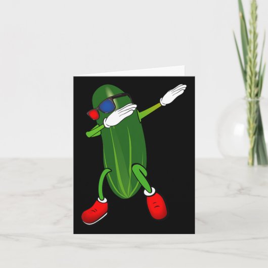Dancing Cucumber Pickle Lover Schattige Funny Kaart (Voorkant)