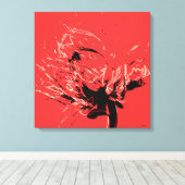 Dancing Dahlia Canvas Afdruk (Insitu (Houten vloer))