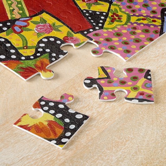 Dancing Dala Horses Puzzle Legpuzzel (Zijkant)