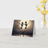 Dancing Dead verjaardagskaart Kaart (Gele Bloem)