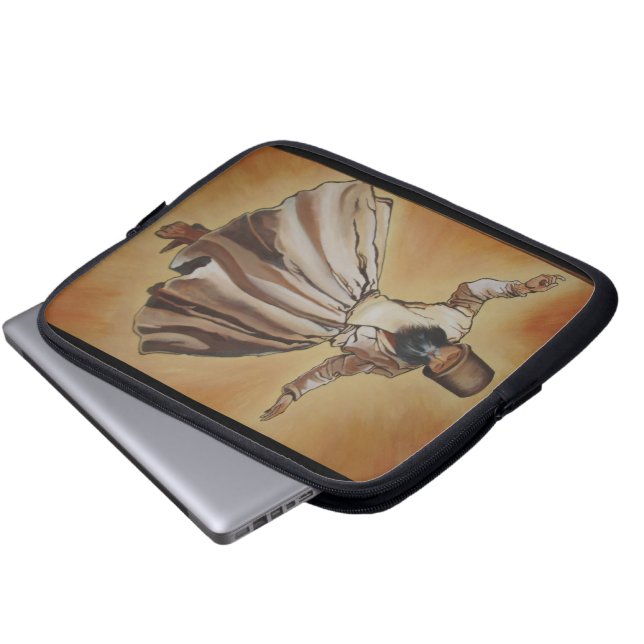 Dancing Dervish Ottoman Dynasty Art Laptop Sleeve (Voorkant onderkant)