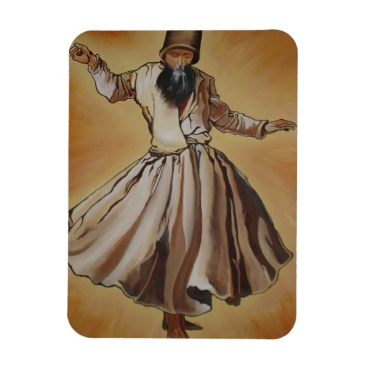 Dancing Dervish Ottoman Dynasty Art Magneet (Verticaal)