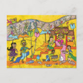 Dancing Devas - Apsara Cartoon Briefkaart (Voorkant)