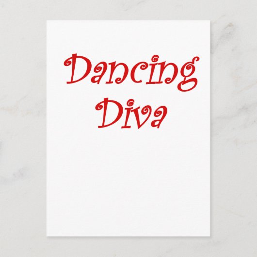 Dancing Diva Briefkaart (Voorkant)