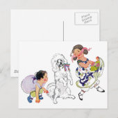 Dancing Dog and Girl Briefkaart (Voorkant / Achterkant)