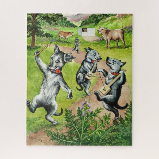 Dancing Dogs by Louis Wain Legpuzzel (Verticaal)